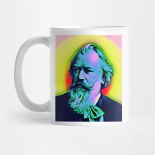 Johannes Brahms Golden Colourful Portrait | Johannes Brahms Artwork 11 Mug